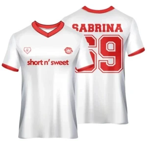 Sabrina Carpenter Short n’ Sweet Tour Football Jersey Short Sleeve Fan Inspired - Picture 1 of 10
