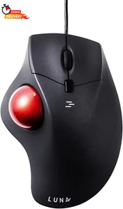SANWA Wired Ergonomic Trackball Mouse, Optical Rollerball Mice, Programmable Sil - Picture 1 of 12