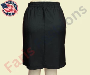 Ladies Women Knee Length FULL Elasticated Waist Pull On Skirts  US Made - Picture 1 of 17
