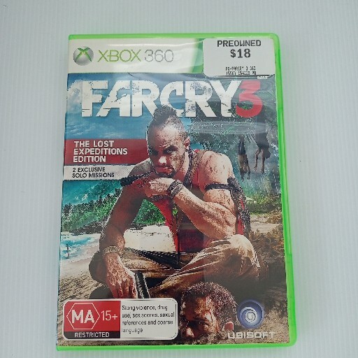 Xbox 360 console jogo de vídeo: farcry 3, pegi 18, espanhol, ubisoft (jogo  xbox 360 segunda mão) xbox 360 jogos