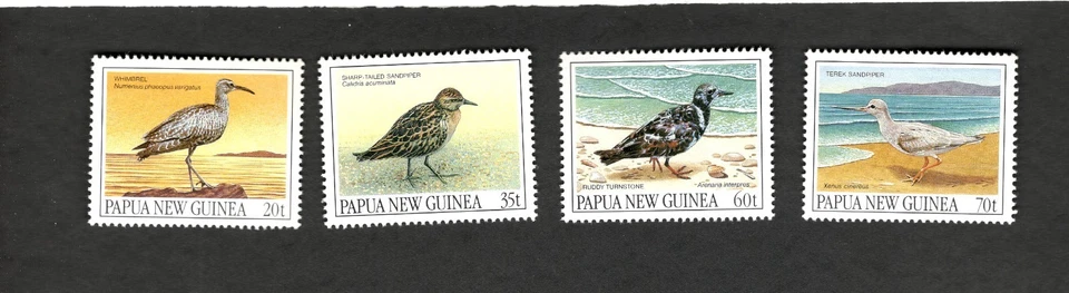 1990 Papua New Guinea #889-92 Migratory Birds Sandpipers Whimbrel  MNH stamp set - Image 1 of 1