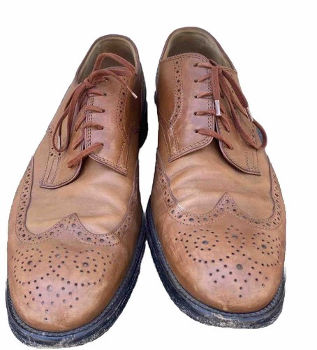 TOD’S Scarpe eleganti Tods punta alare marrone chiaro taglia 10 5 suole in pelle Italia