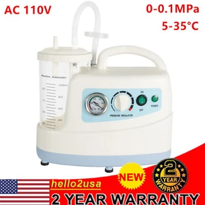 1000ML Schleim Sauger Einheit Tragbar Dental Medizinisch Vakuum Aspirator Maschine - Bild 1 von 8