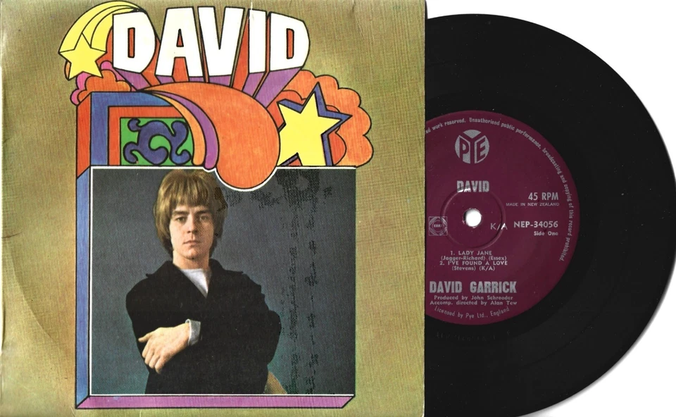 DAVID GARRICK 7" 45 EP PC RECORD David 1967 SCARCE New Zealand IMPORT - Image 1 of 1