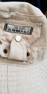 Armani Cappello Beige Safari Cappello Spiaggia Vacanze Donna - Foto 1 di 8