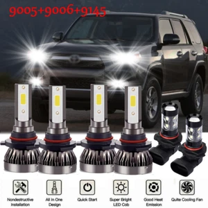 For 2003 2004 2005 Toyota 4Runner - 6X LED Headlight Hi-Lo + Fog Light Bulbs Kit - Picture 1 of 12