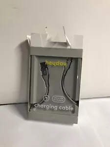 🍁 heyday 4' Micro-USB to USB-A Round Cable - Cool Gray/Silver - Picture 1 of 2