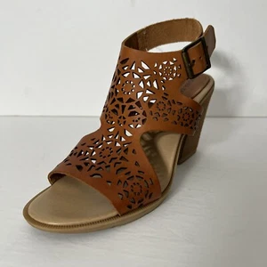 Barbara Barbieri Made in Italy Leather Cut Out Ankle Strap High Heel Sandal Sz 8 - Picture 1 of 11