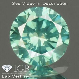 0.30 cts. CERTIFIED Round SI1 Vivid Sea Blue Color Loose Natural Diamond 25749