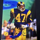 LeRoy Irvin Signed 8x10 LA Rams Photo "NFC All-Pro 1981, 1985, 1986 47 Rams" Ins