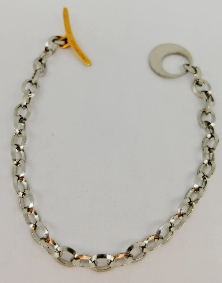 REBECCA BRACCIALE DONNA BRONZO BAGNO ARGENTO CONFEZIONE ORIGINALE BRACELET FEMME - Immagine 1 di 1