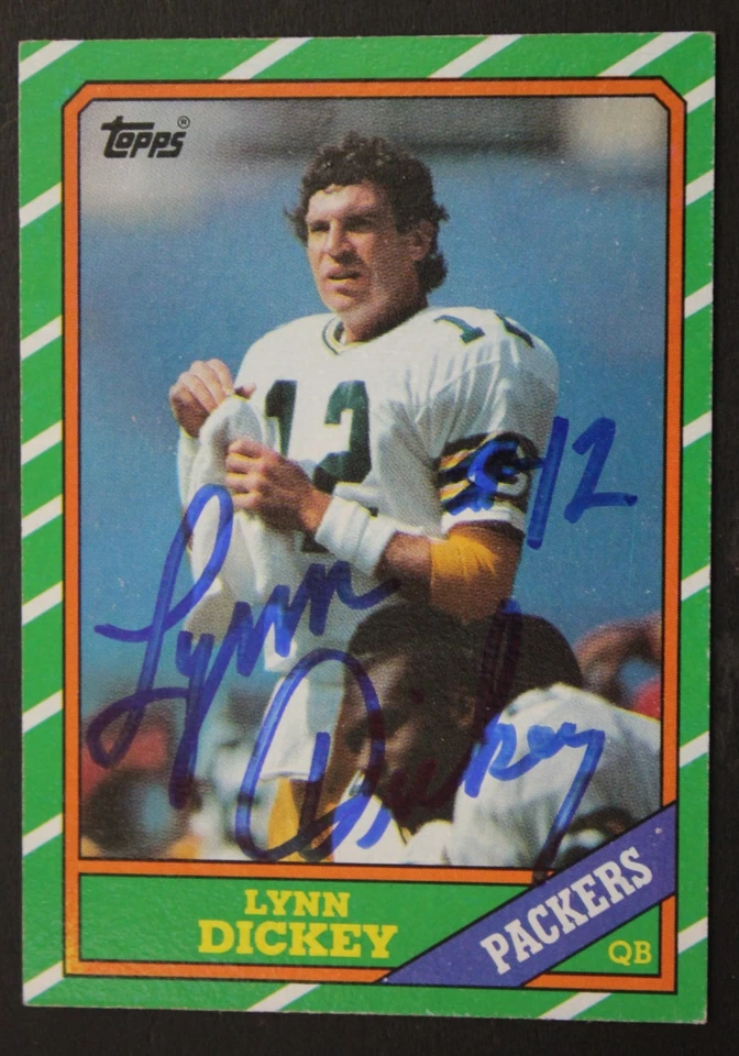 Lynn Dickey Green Bay Packers Autographed 1986 Topps Signed Card #214 KANSAS ST - Image 1 of 3