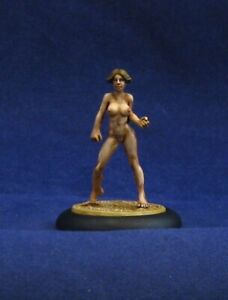 Painted Leilani Female Nude, Hasslefree Miniatures, AD&D Pathfinder RPG Resin