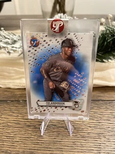 2023 Topps Pristine Tim Anderson Encased Blue Refractor White Sox /75 - Bild 1 von 2