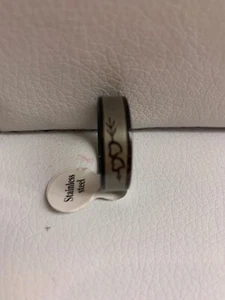 Traumhaft schöner Ring Grau Größe 17 neu (Herze) Edelstahl - Bild 1 von 1
