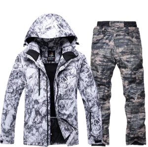 Men Adult Warm Waterproof Snowsuits Ski Snow Snowboard Jacket&Pants Set Clothes - Picture 1 of 35