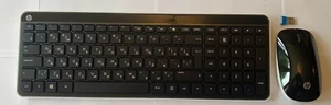 HP Russian Wireless Keyboard Mouse Cyrillic Computer Keyboard language layout - Picture 1 of 4