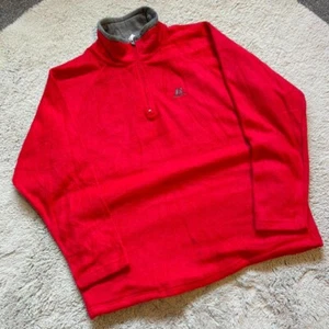 Vintage Russel Athletic red 1/4 zip fleece Sherpa fleece jacket - Picture 1 of 4