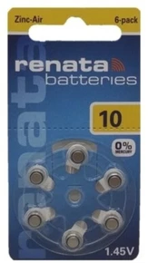 RENATA Size 10 Hearing Aid Batteries Zinc Air Batteries Brand New 6 PACK - Picture 1 of 1