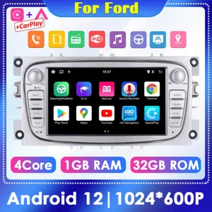 7" Stereo CarPlay für Ford Focus Kuga Galaxy C/S-Max Video GPS Radio Navi +BT - Bild 1 von 14