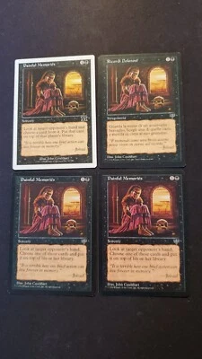 MTG Magic **PAINFUL MEMORIES (x4)** Mixed Sets, Playset, English/Italian, LP - Image 1 of 2