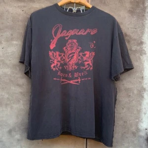 Camiseta negra Y2K Jaguars Born & Bred Dragons para hombre talla XL descolorida desgastada grunge - Imagen 1 de 9