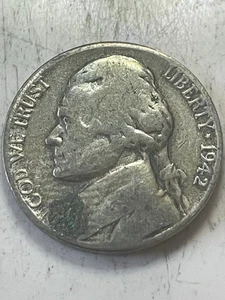 1942 S War Nickel with 35% Silver - Picture 1 of 2