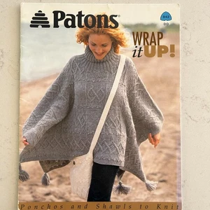 PATONS Envuélvelo OTOÑO Poncho Chal Tejer Patrón Folleto #942 - Imagen 1 de 6