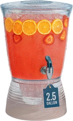 Dispensador de bebidas de plástico grande de 2,5 galones para fiestas #R050 Foto 1 de 4