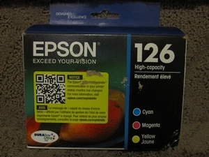 Epson T126520 Cyan Magenta Yellow Ink Cartridge Genuine # 126 T1261 06.2026 - Picture 1 of 6