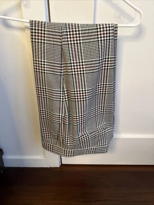 Pantalones a cuadros Robert Rodriguez negros y rojos para mujer talla 4P mezcla de polietileno Foto 1 de 2