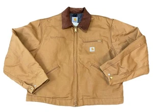 Vintage CARHARTT J01 Brown Detroit Blanket Lined Jacket Size 48 Reg Made in USA - Picture 1 of 9