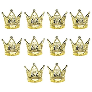10 Pezzi Principessa della Corona Topper Cristallo Bambini Accessori per Capelli per Matrimonio G5361 - Foto 1 di 10