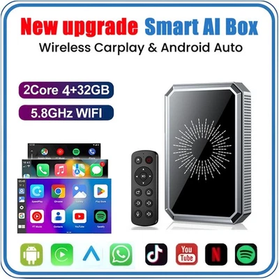 AI Box Wireless Carplay Adapter Android Auto HDMI Multimedia mit Netflix YouTube - Bild 1 von 4