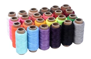 Round Waxed Thread for Leather Sewing - Leather Thread Wax String Polyester C... - Picture 1 of 8