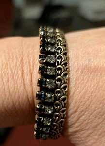 Alex & Ani gold Black Gray Byzantine bracelet rare only one - Picture 1 of 4