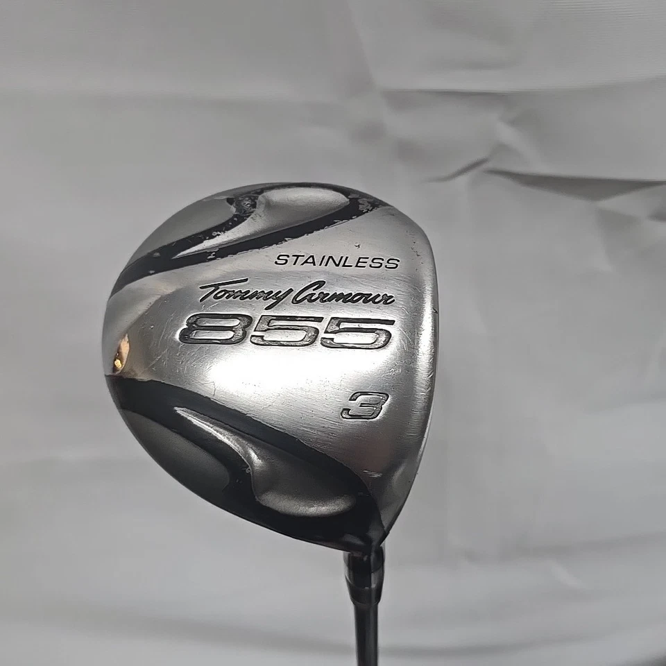 Eixo de grafite Tommy Armour 855 aço inoxidável 3 madeira 15° graus regular R-Flex destro - Imagem 1 de 4