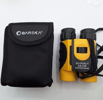 Barska 10x25 Compact Waterproof Binocular - Yellow -New - Image 1 of 4