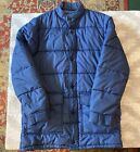 VTG  Sears Outerwear Medium Puffer Quilted Winter Jacket Coat Rare 70s 80s Blue