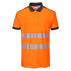 Polo PORTWEST PW3 Hi-Vis Viz cotone manica corta arancione T180 XXL - Foto 1 di 2