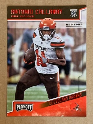 2018 Playoff RED ZONE Foil Rookie Antonio Callaway #282. SP Parallel Browns - Image 1 of 2