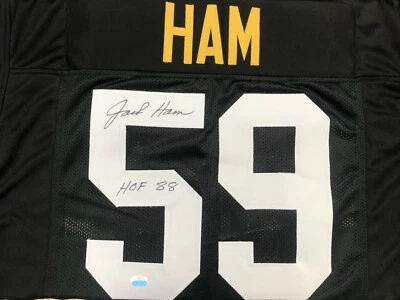 Jack Ham Signed Autograph Stat Jersey JSA Cert Inscribed HOF 88 Steelers - Image 1 of 4