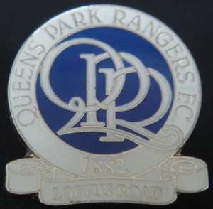 QUEENS PARK RANGERS FC Club crest type badge Stud fitting In chrome 25mm x 28mm - Picture 1 of 2