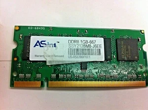 Genuine Asint 1GB DDR2 Memory SO-DIMM 200pin PC2-6400S 800MHz SSY2128M8-JGEE 45 - Picture 1 of 2