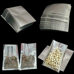 100Pcs Mylar Food Vacuum Bags Pouch Foil Aluminum Storage Bags Heat Seal Food - Picture 1 of 12