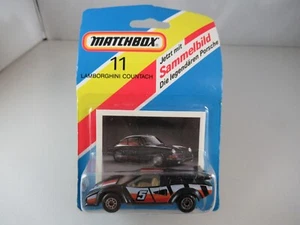 Matchbox rare German Sammelbild Blister Lamborghini Countach - Picture 1 of 3