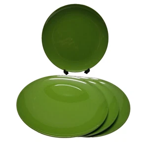 Andros Green By Crate & Barrel Set Of 4Melamine Dinner Plates 10 3/8"-New - Picture 1 of 9
