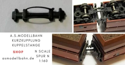 10 Stk Kurzkupplung Kuppelstange von a.s.modellbahn, Beste Design! Spur N 1:160
