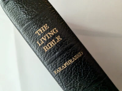 Living Bible Paraphrased Cowhide Leather 1971 First Printing Tyndale - Image 1 of 4