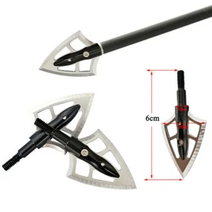 Bogenschießen Broadhead 100Grain Pfeilspitzen Jagd Compound Bögen Recurve Bögen - Picture 1 of 16